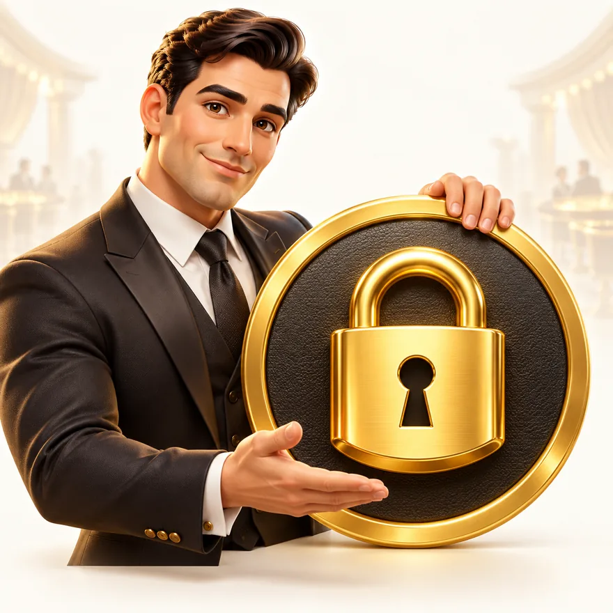 Padlock emblem — Joe Fortune