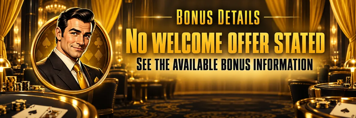 Joe Fortune’s framed headshot beside a neatly arranged card motif in a softly lit casino setting.