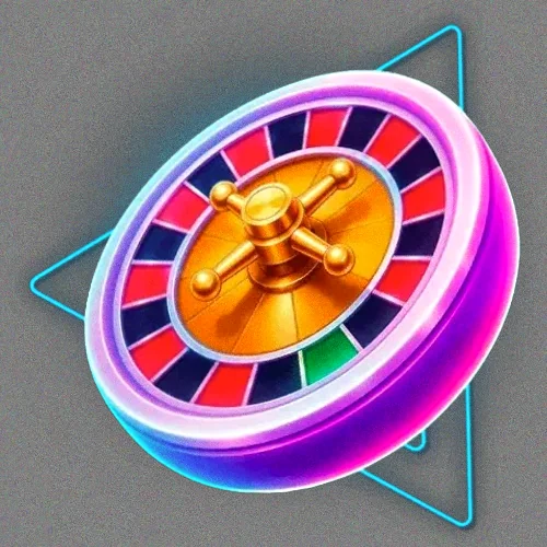 Neon roulette wheel