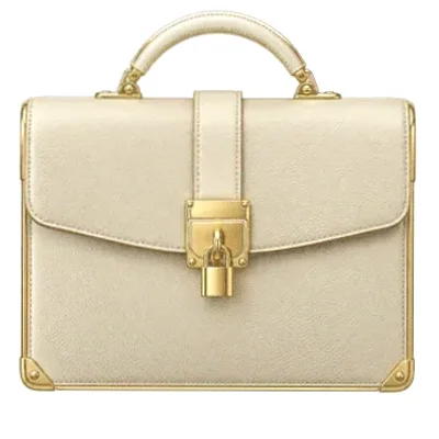 Locked leather briefcase — Joe Fortune