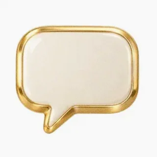 Gold speech bubble — Joe Fortune